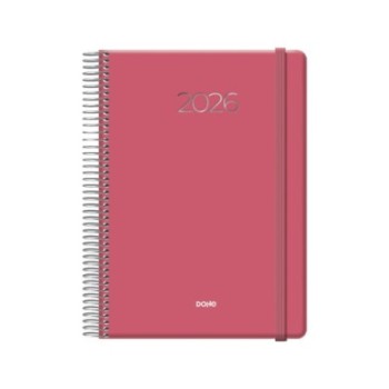 dohe agenda 2026 denver espiral dia pagina 15 x 21 cm. color rosa dohe 12723   26