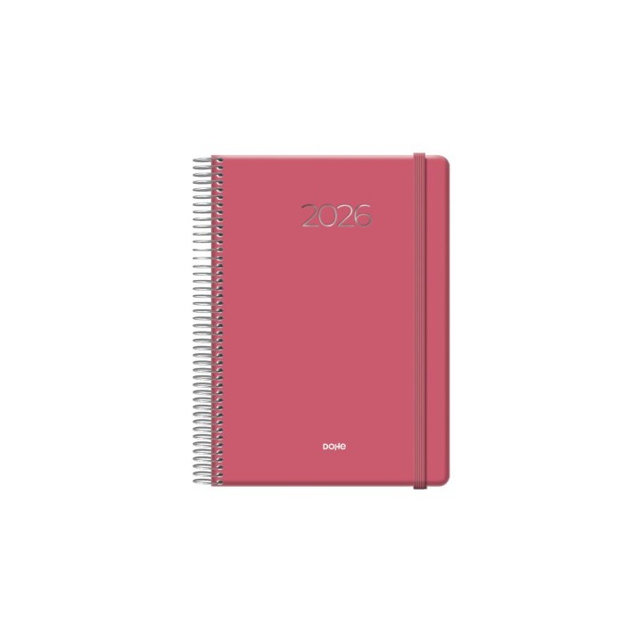 dohe agenda 2026 denver espiral dia pagina 15 x 21 cm. color rosa dohe 12723   26