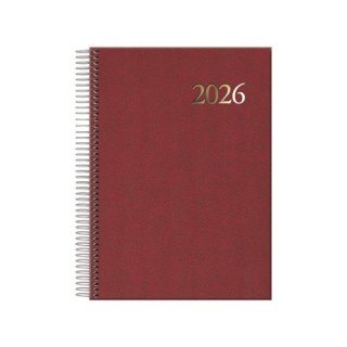 dohe agenda 2026 segovia espiral dia pagina 14 x 20 cm. color burdeos dohe 12734   26