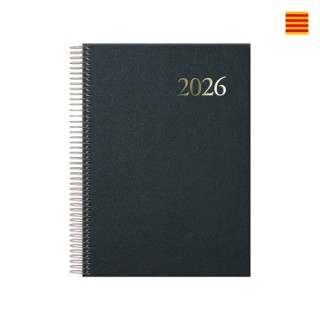 dohe agenda 2026 segovia espiral dia pagina 14 x 20 cm. color negro catalan dohe 12735   26