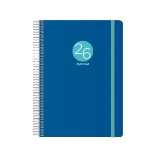 dohe agenda 2026 memphis espiral dia pagina 15 x 21 cm. modelo azul dohe 12746   26