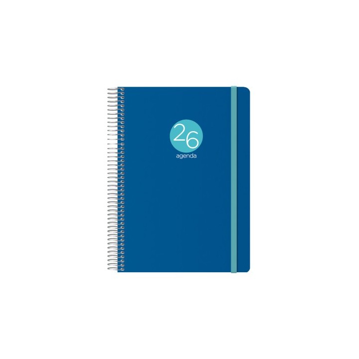 dohe agenda 2026 memphis espiral dia pagina 15 x 21 cm. modelo azul dohe 12746   26