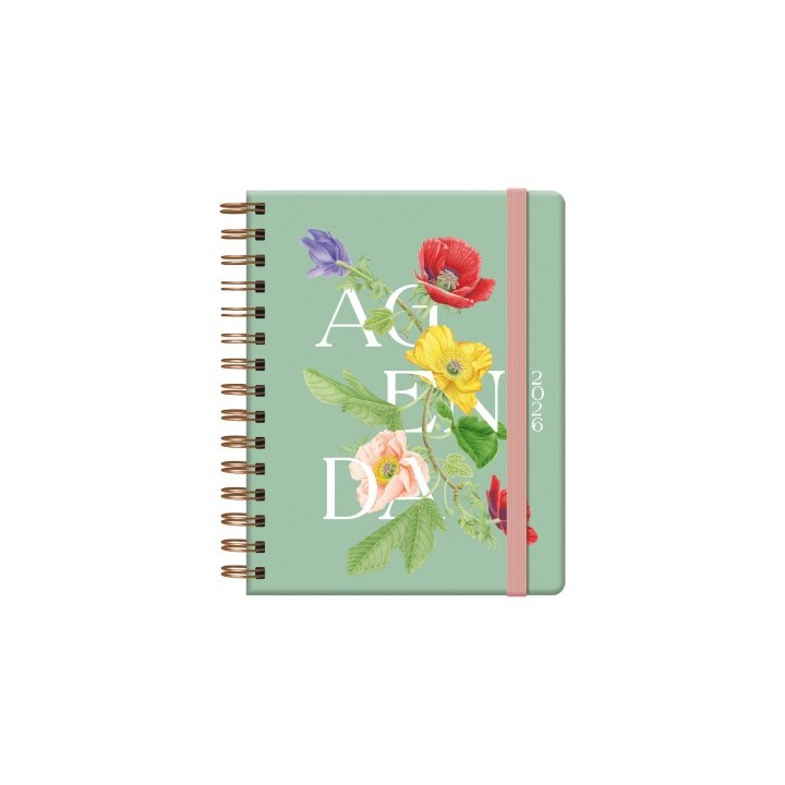 dohe agenda 2026 botanical espiral semana vista 15 x 21 cm. romantic dohe 13266   26