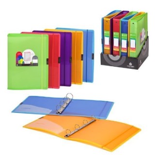 carchivo carpeta de anillas polipropileno dune a4+ 4/25mm goma azul carchivo 12370450