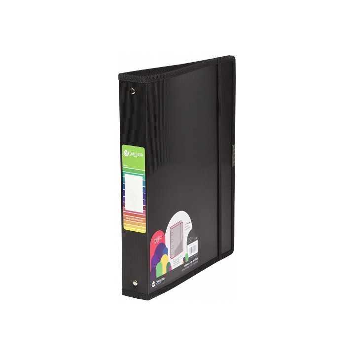 carchivo carpeta anillas polipropileno dune a4+ 4/40mm goma negro carchivo 12371406
