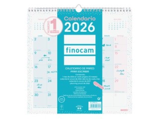 finocam calendario 2026 pared trendy chic escribir 300x300mm turquesa finocam 787005826