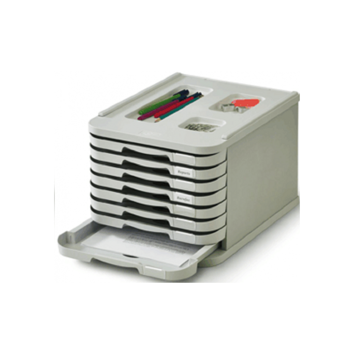 faibo modulo de 8 cajones poliestireno gris faibo 1008 08