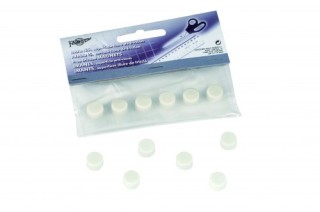 faibo blister de 6 imanes redondos 10mm. en color blanco faibo 60 10 01