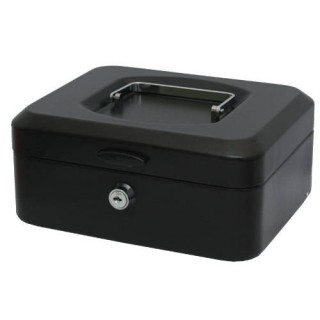 bismark caja caudales con bandeja y cierre tamano mediana 20x9,5x15 cm. negra bismark 318736