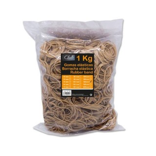 office club bolsa 1 kg. gomas elasticas no 180 de 18 cm. largo office club 320517