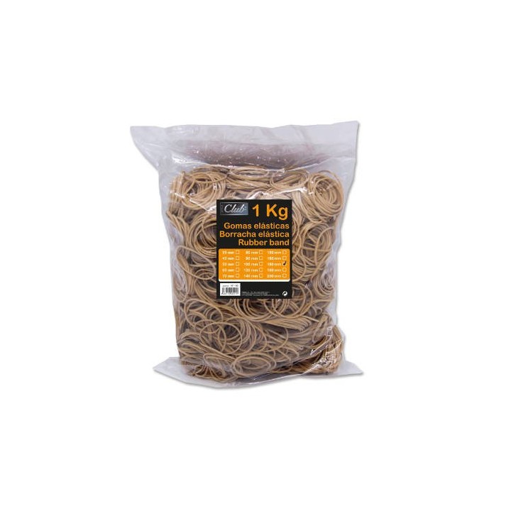 office club bolsa 1 kg. gomas elasticas no 180 de 18 cm. largo office club 320517