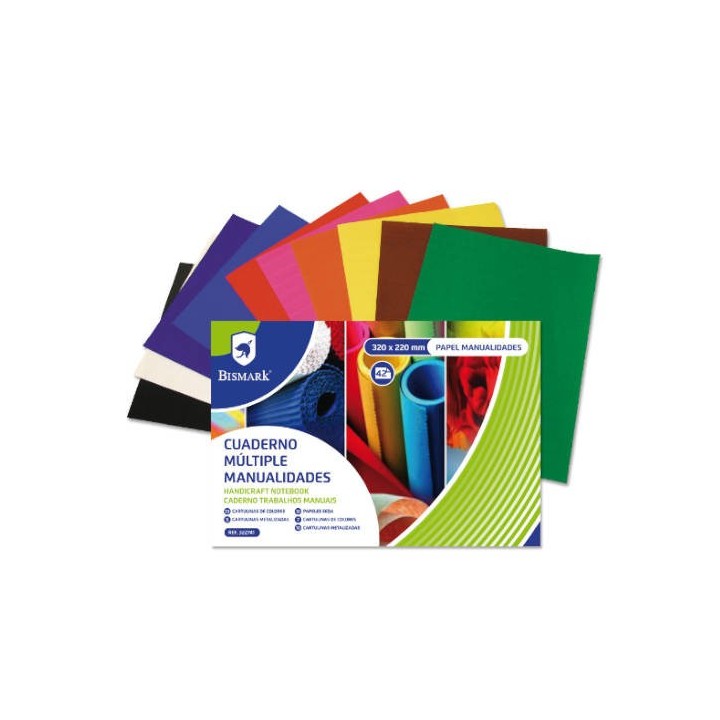 bismark cuaderno multiples manualidades 42 hojas colores 32 x 22 cm. bismark 322741
