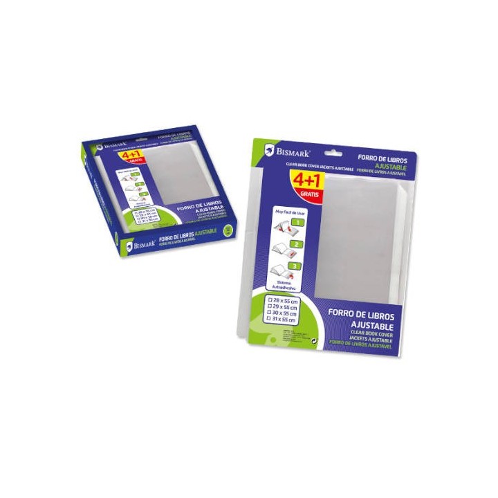 bismark pack 4+ 1 forralibros bismark ajustable 29 x 55 bismark 326266