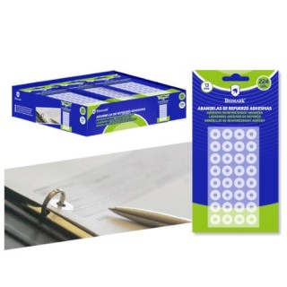 bismark blister 224 unidades arandelas de refuerzo adhesivas transparentes 13mm bismark 327333