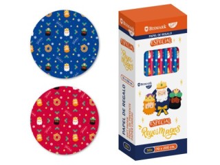 bismark papel de regalo reyes magos 70x200 bismark 331826  pack  50 unidades