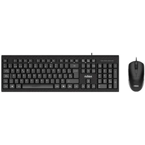 nilox kit teclado+raton nxkme0011 usb negro