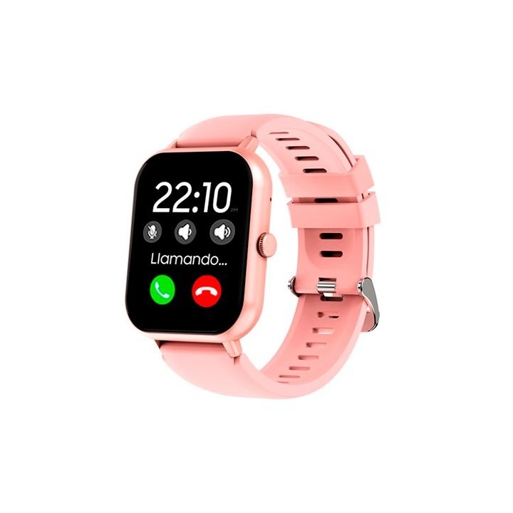 smartwatch cool forest rosa 1.83  correa silicona 20mm ip67 bluetooth