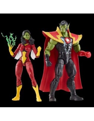 hasbro figura hasbro marvel legends series avengers skrull queen & super - skrull