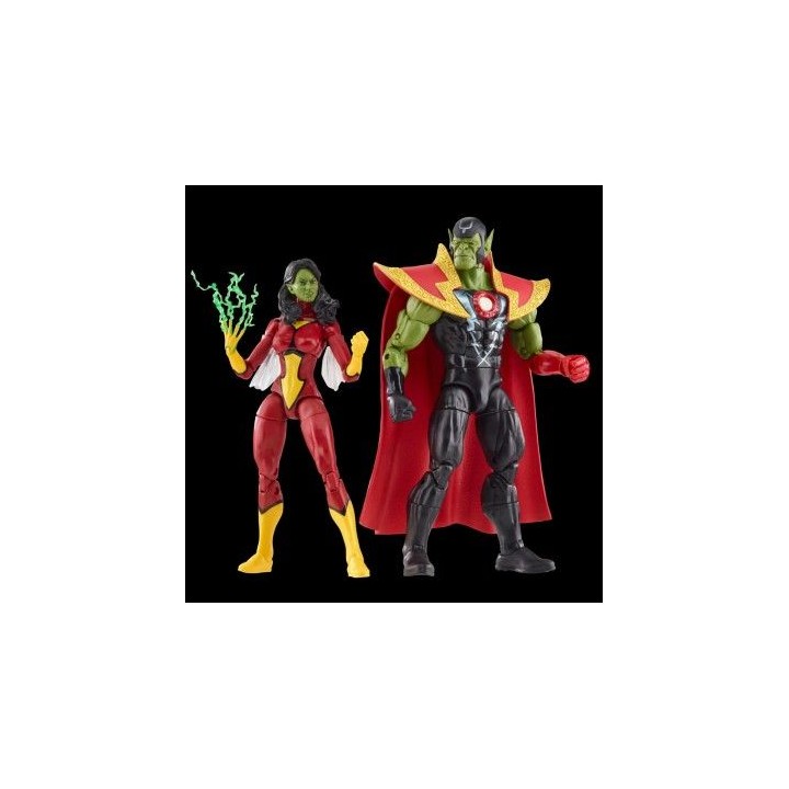 hasbro figura hasbro marvel legends series avengers skrull queen & super - skrull