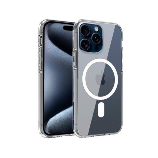 funda cool iphone 16 pro max mag transparente transparente compatible cargador magnetico