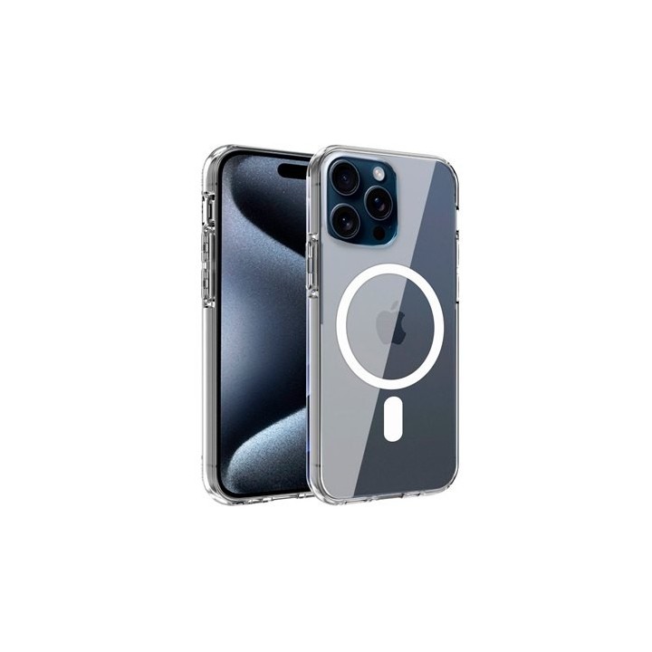 funda cool iphone 16 pro max mag transparente transparente compatible cargador magnetico