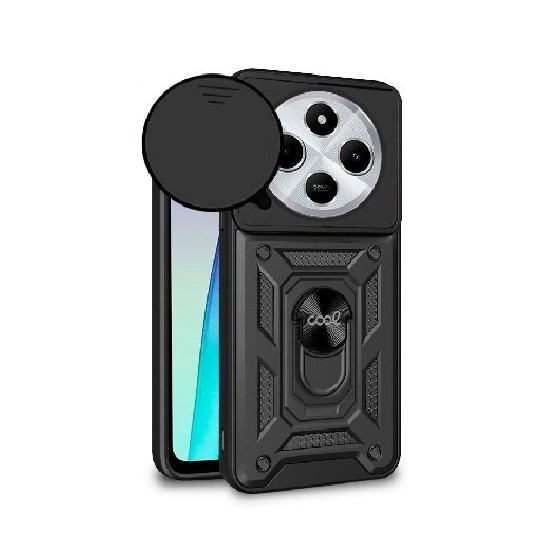 funda cool xiaomi redmi 14c hard ring negro poco c75 anillo sujecion iman refuerzo extra