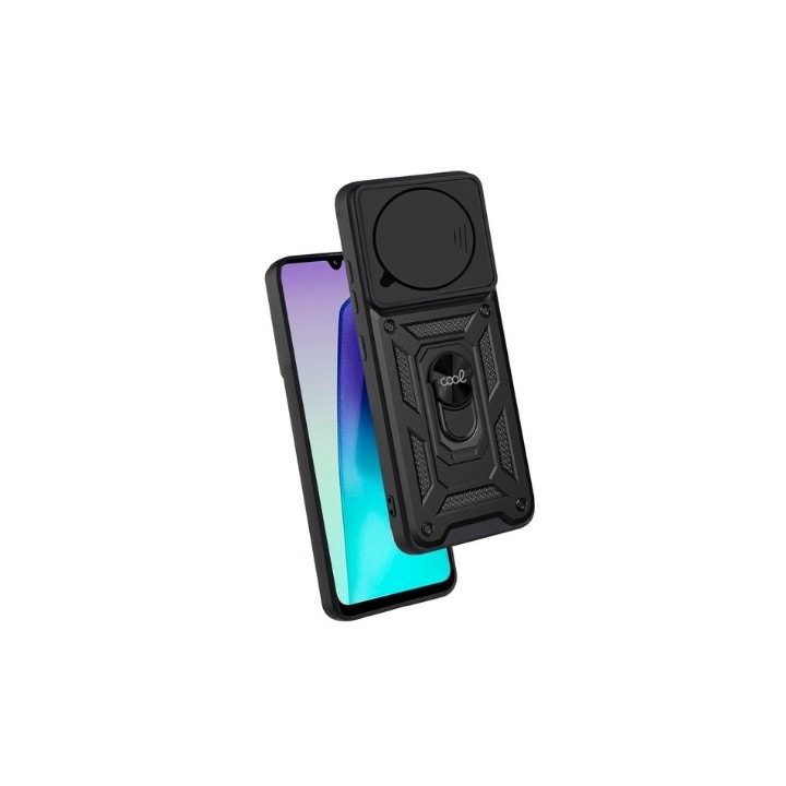 funda cool xiaomi redmi 14c hard ring negro poco c75 anillo sujecion iman refuerzo extra