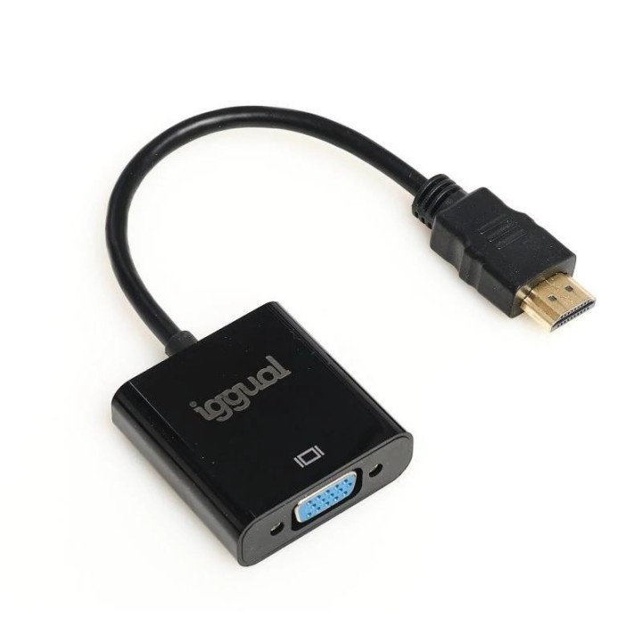 iggual adaptador hdmi a vga + audio  3.5 mm