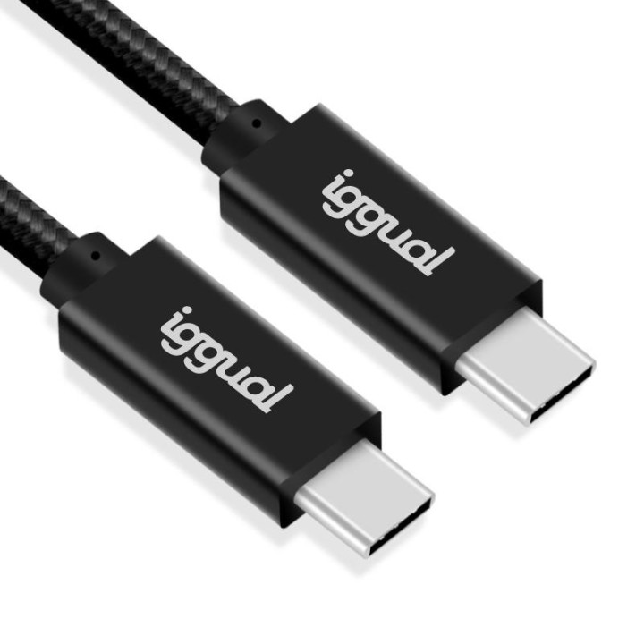iggual cable usb c 3.2 gen2x2 100w 5a 4k 1m nylon
