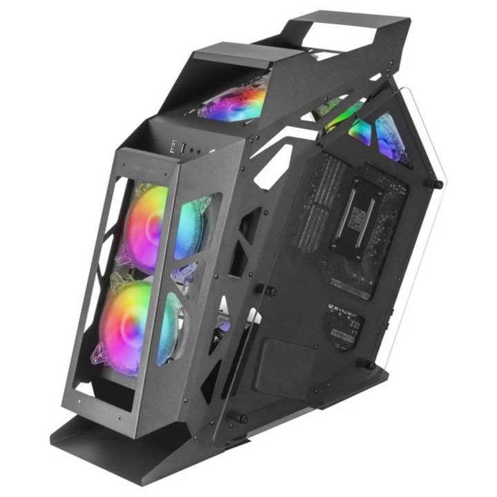 mars gaming caja ordenador mars gaming mc61 premium matx argb cristal templado negro