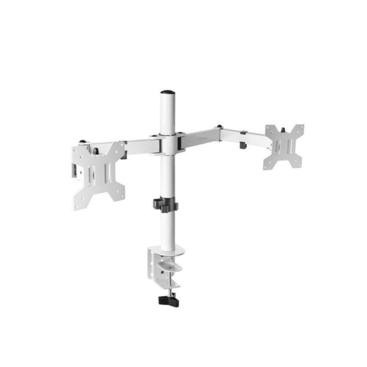 mars gaming soporte mesa mars gaming vesa hasta 27 pulgadas 100x100mm max 8kg   monitor blanco brazo