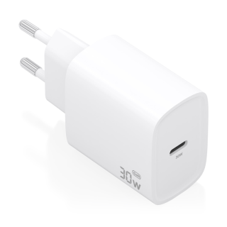 cargador aisens gan 30w 1xusb c pd3.0 blanco
