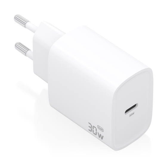 cargador aisens gan 30w 1xusb c pd3.0 blanco
