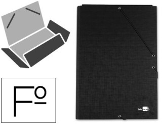 mariola carpeta carton simil prespan 500 gr./m2. folio goma solapa negro mariola 1525ne  pack  20 un