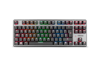 teclado gaming krom kernel tkl usb retroiluminado mecanico negro