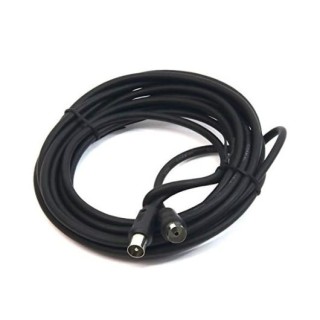 cable antena pepegreen negro 5m m h tv 75 ohm.