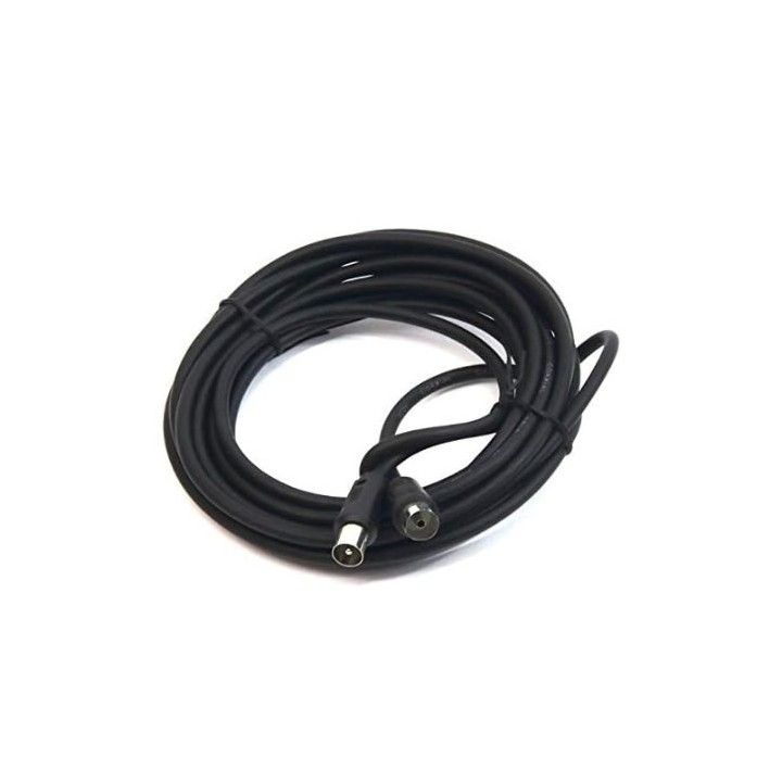 cable antena pepegreen negro 5m m h tv 75 ohm.