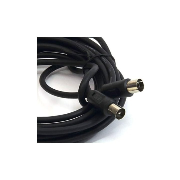 cable antena pepegreen negro 5m m h tv 75 ohm.