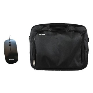nilox maletin nilox essential 2 + mouse raton para portatil 15.6 pulgadas negro