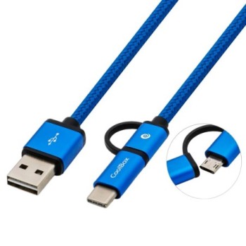 coolbox cable multi usb 2.0 coolbox carga mas datos micro usb usb tipo c usb tipo a 1m