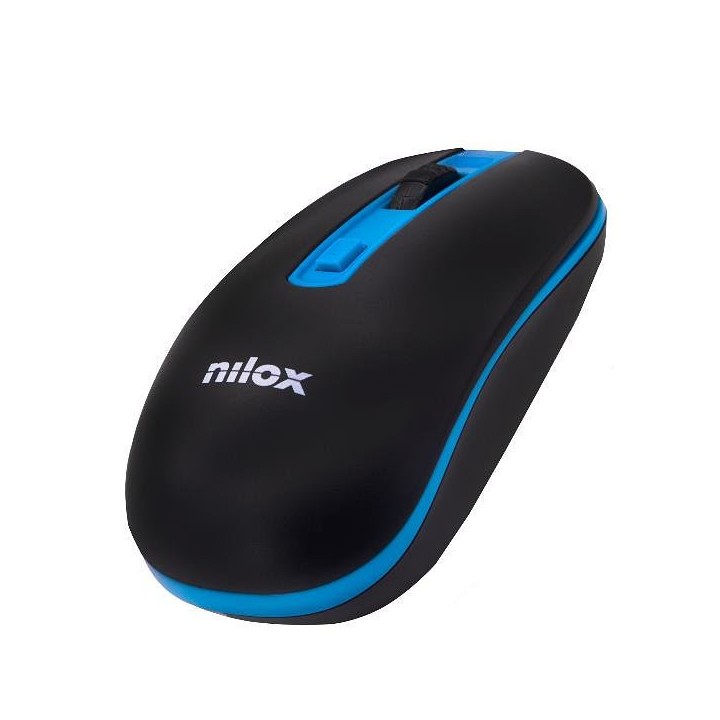 nilox mouse raton nilox nxmowi2003 wireless inalambrico 1000 dpi negro   azul