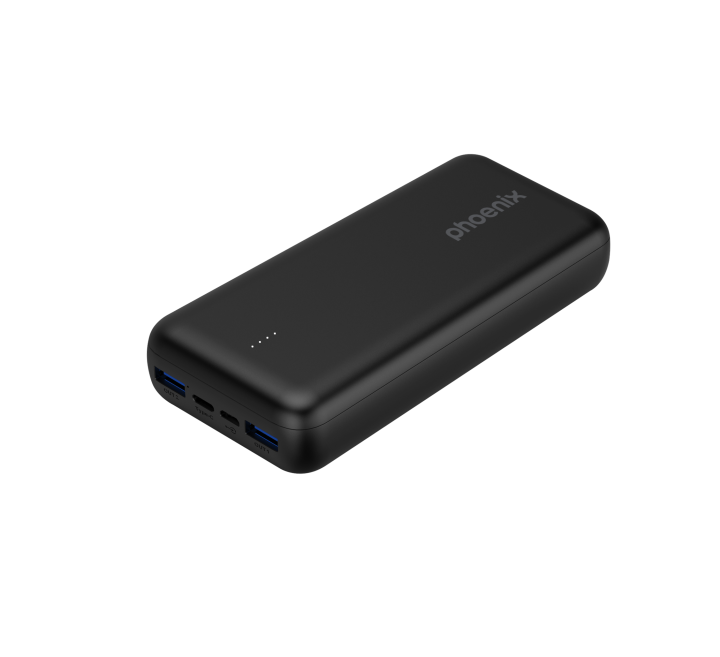 phoenix technologies phoenix powerbank bateria externa 20000mah con 2 usb carga rapida y 1 usb tipo