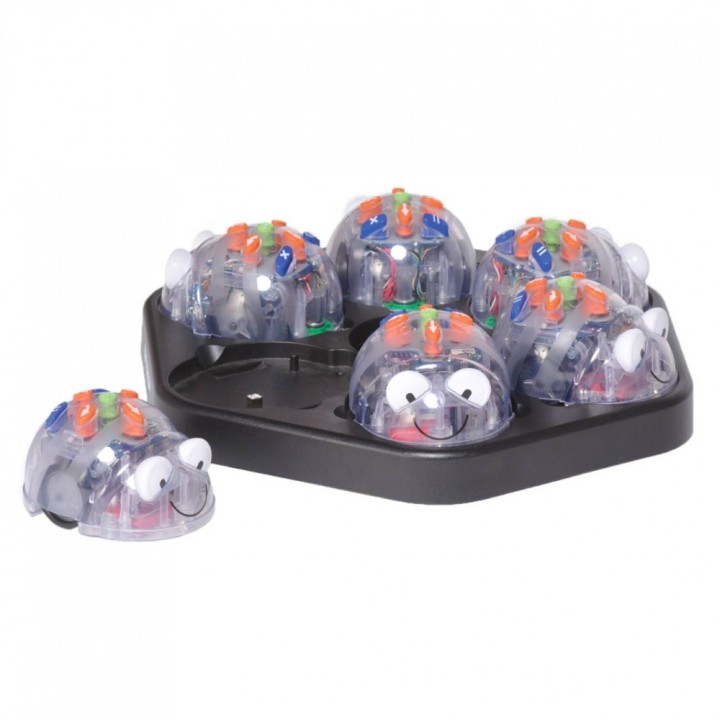 tts robot tts blue   bot class bundle 6 unidades y estacion de carga