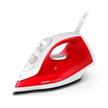philips plancha de vapor philips easyspeed rojo   blanco 2000w   vapor continuo   antiadherente   de