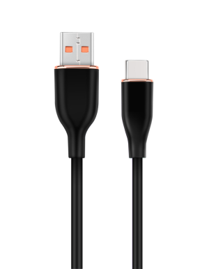 cable de carga y datos gembird usb tipo c de silicona premium 1,5 m negro