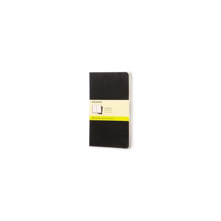 moleskine set de 3 libretas cahier negras l  13x21cm  lisas moleskine qp318