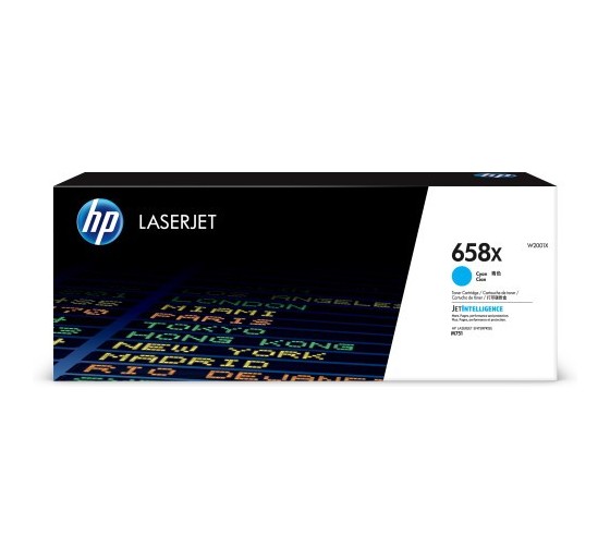 hp hp cartucho de toner original laserjet 658x cian de alta capacidad