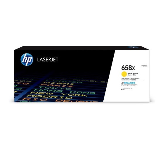 hp hp cartucho de toner original laserjet 658x amarillo de alta capacidad