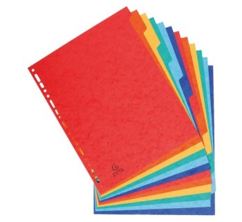 paq.12 sep. cart. lustrada a4+ exacompta 2412e