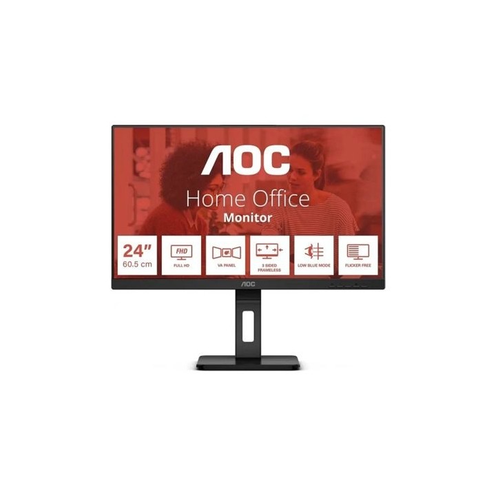 monitor led 24  aoc 24e3qaf negro ips fhd 75hz 4ms 1xhdmi 1xdp vesa